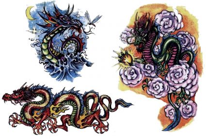 Colored Dragon Pictures Tattoo